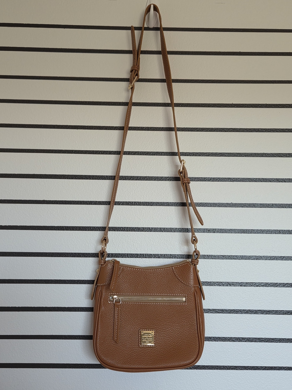 Dooney & Bourke Tan Pebble Leather Crossbody Bag